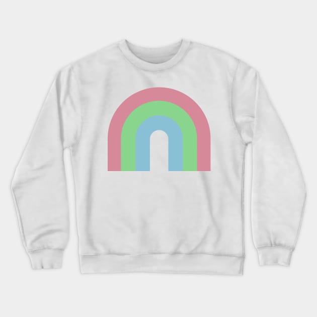 Polysexual Flag Rainbow Design Crewneck Sweatshirt by gray-cat